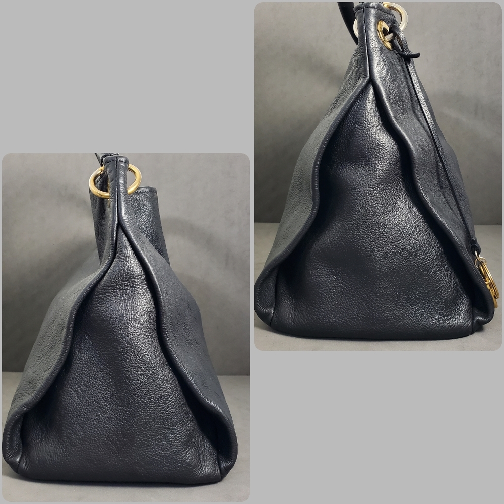 Auth Louis Vuitton Artsy Monogram Empreinte MM Tote HandBag Black Hobo Dustbag - Picture 12 of 16